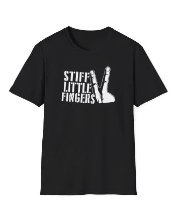 Stiff Little Fingers Stencil Fingers Unisex Softstyle T-Shirt