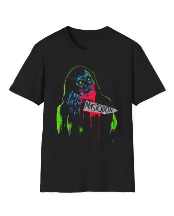 Mastodon Artist Series Cjk Neon Knife Skull Reaper Unisex Softstyle T-Shirt