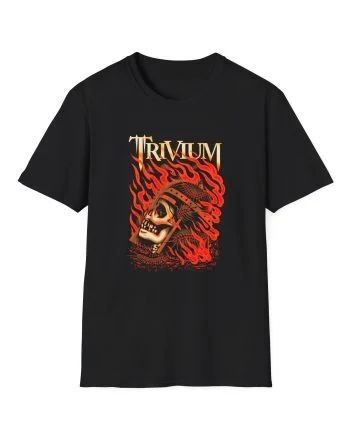 Trivium Flaming Skull Unisex Softstyle T-Shirt