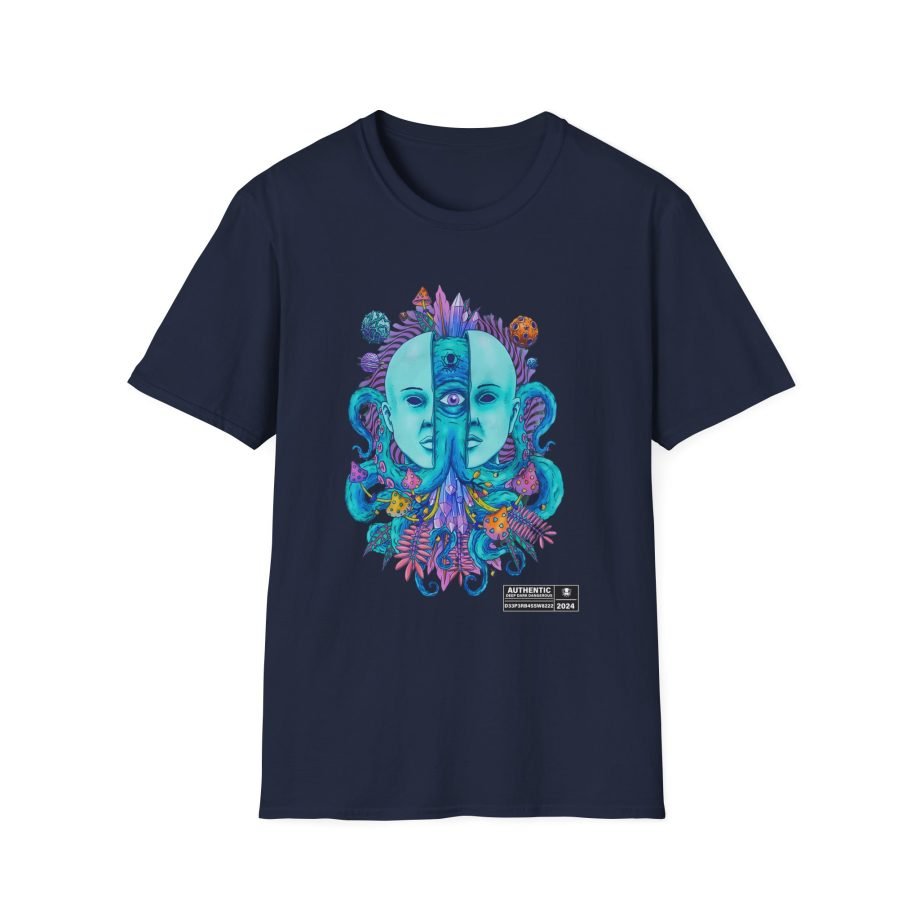 Deep Dark Dangerous Split Face Unisex Softstyle T-Shirt
