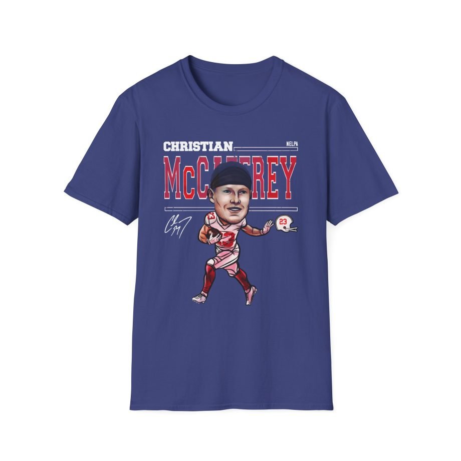 Christian Mccaffrey Cartoon Unisex Softstyle T-Shirt