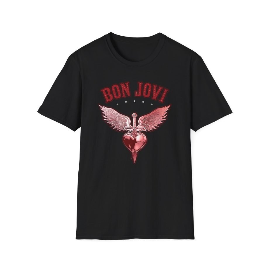 Bon Jovi Forever Red H&d Unisex Softstyle T-Shirt