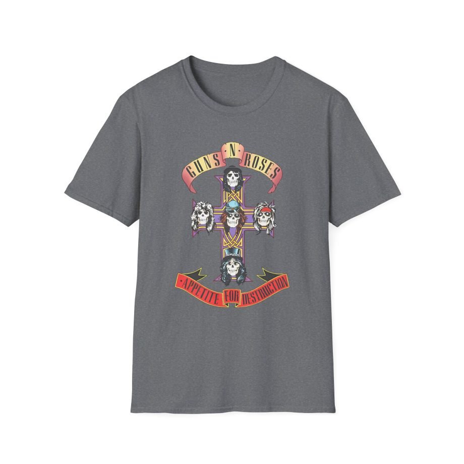 Guns N Roses Cross Grey Tour Unisex Softstyle T-Shirt