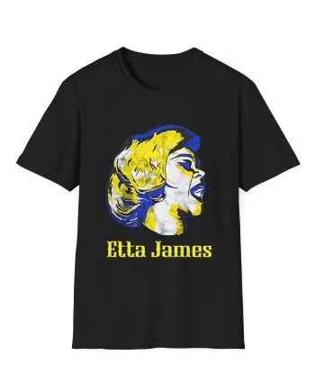 Etta James Vintage Grain Portrait Unisex Softstyle T-Shirt