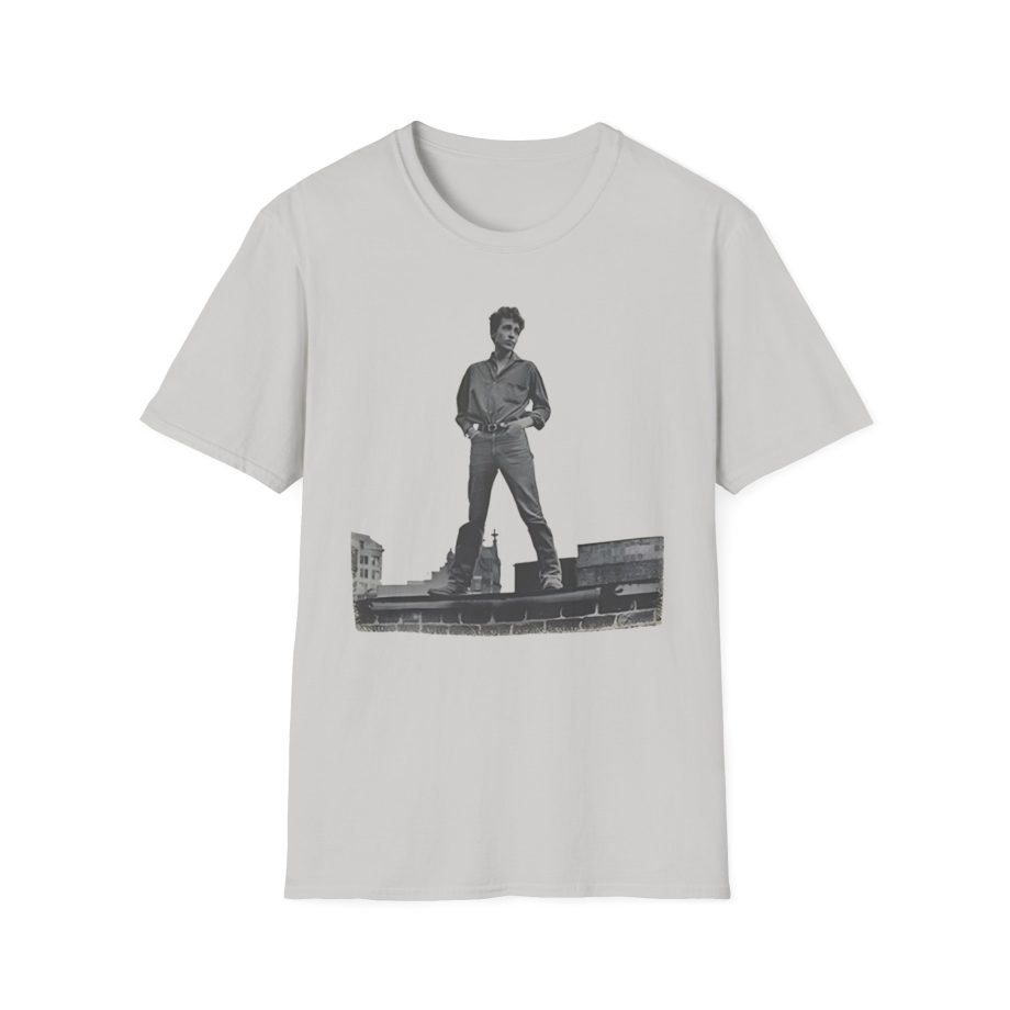 Bob Dylan Rooftop Photo Unisex Softstyle T-Shirt