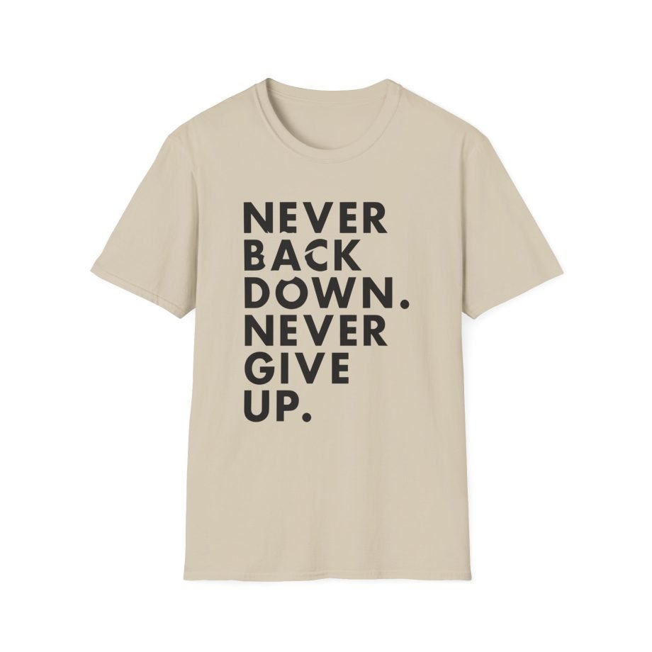 Nick Eh 30 Never Back Down Never Give Up Unisex Softstyle T-Shirt