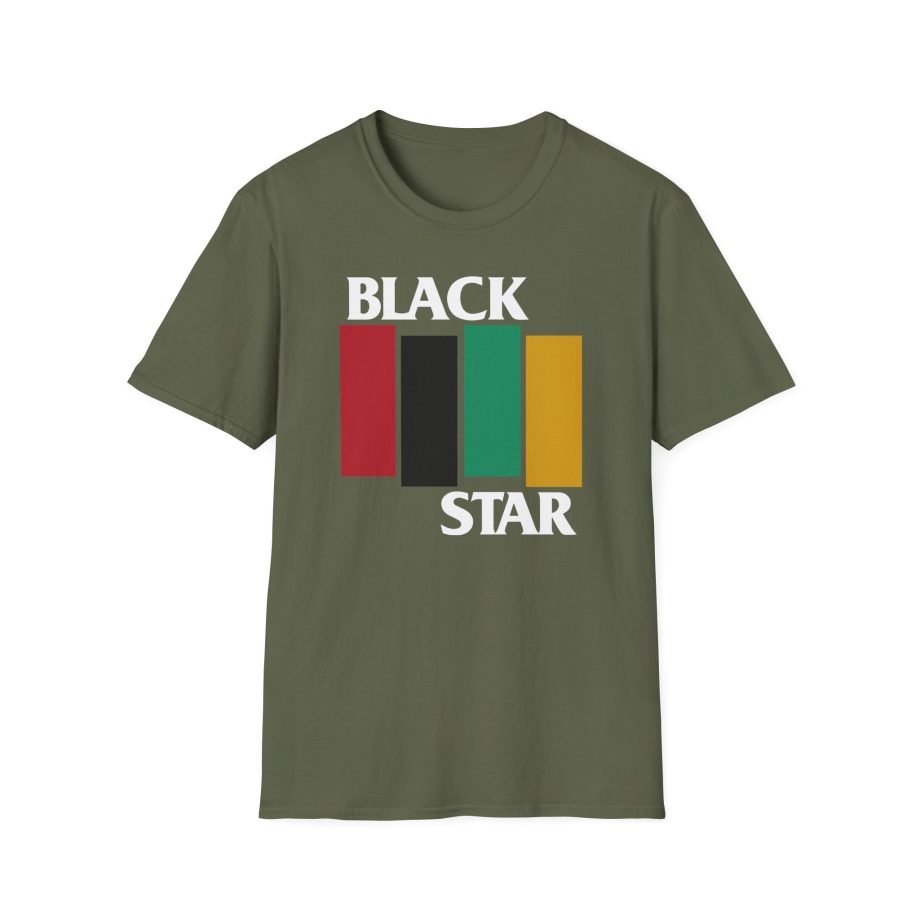 Black Star Flag Unisex Softstyle T-Shirt