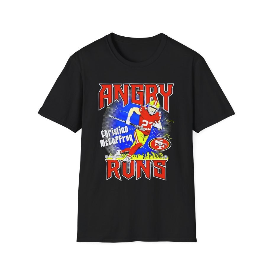 Christian Mccaffrey Angry Runs Unisex Softstyle T-Shirt