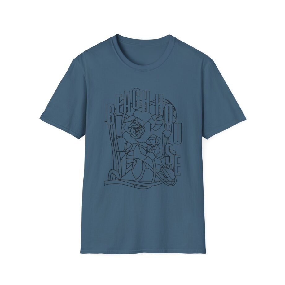 Beach House Rose Stained Glass Unisex Softstyle T-Shirt