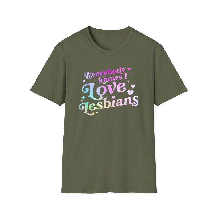 Good Mythical Morning Everybody Knows I Love Lesbians unisex softstyle t-shirt