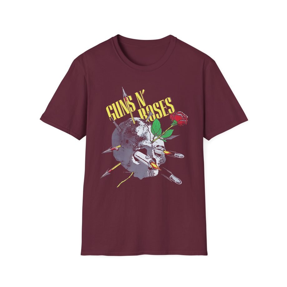 Guns N Roses 1988 Needle Skull Unisex Softstyle T-Shirt