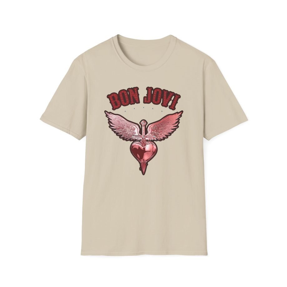 Bon Jovi Forever Red H&d Unisex Softstyle T-Shirt