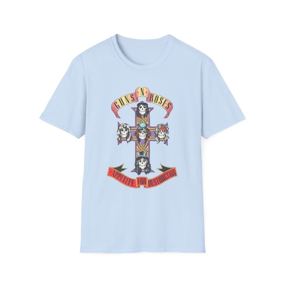 Guns N Roses Cross Grey Tour Unisex Softstyle T-Shirt