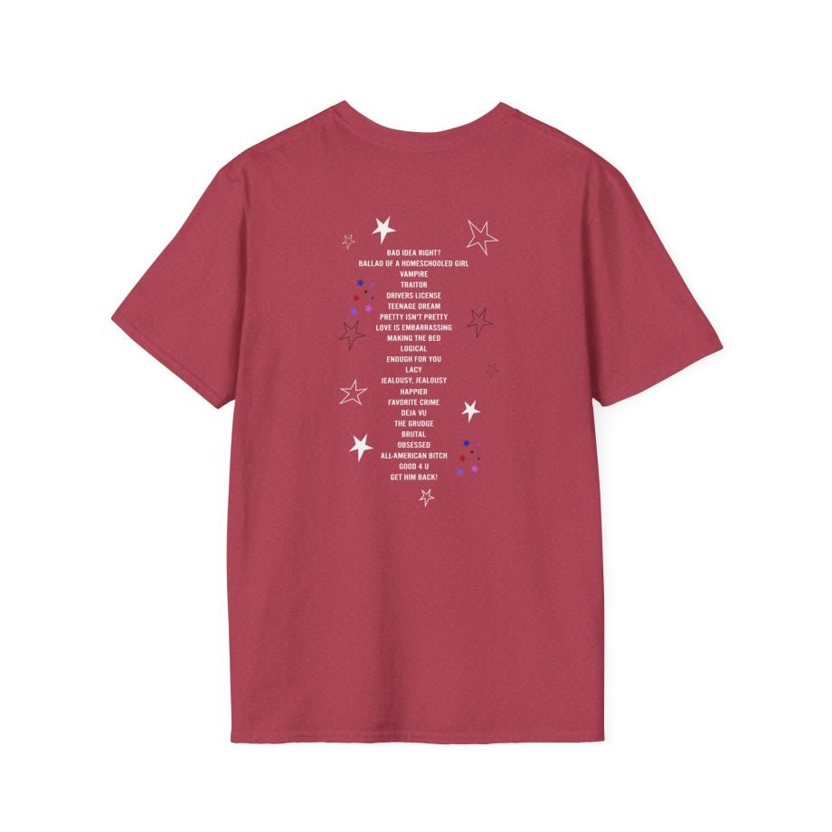 Olivia Rodrigo GUTS world tour unisex softstyle t-shirt