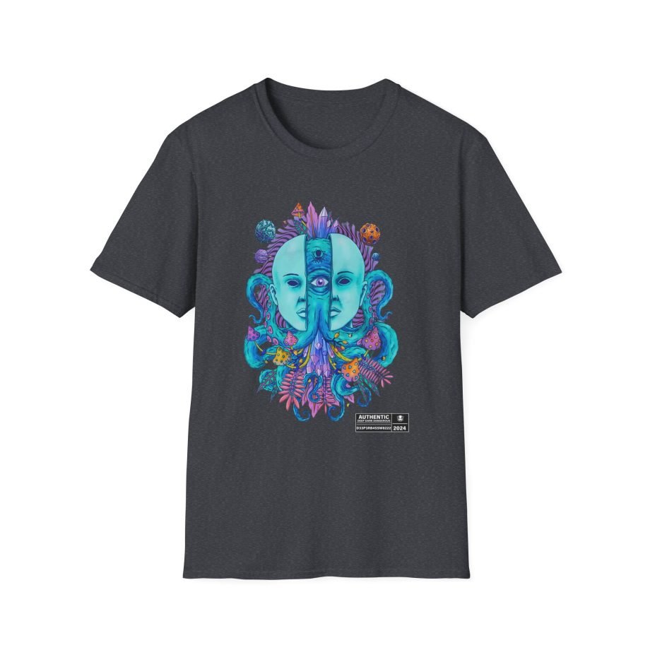 Deep Dark Dangerous Split Face Unisex Softstyle T-Shirt