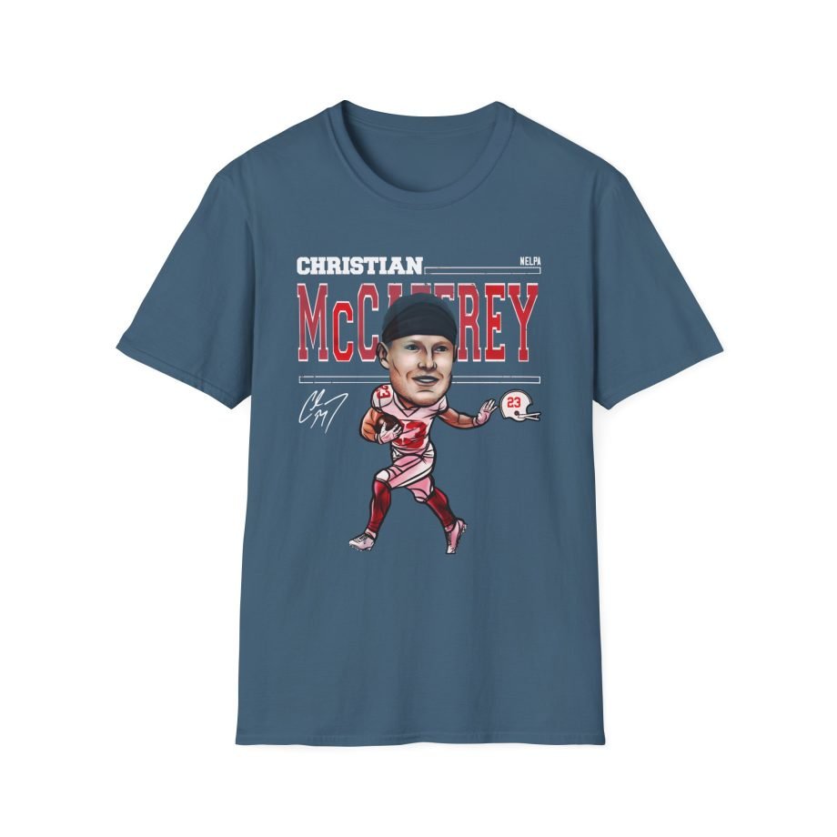 Christian Mccaffrey Cartoon Unisex Softstyle T-Shirt