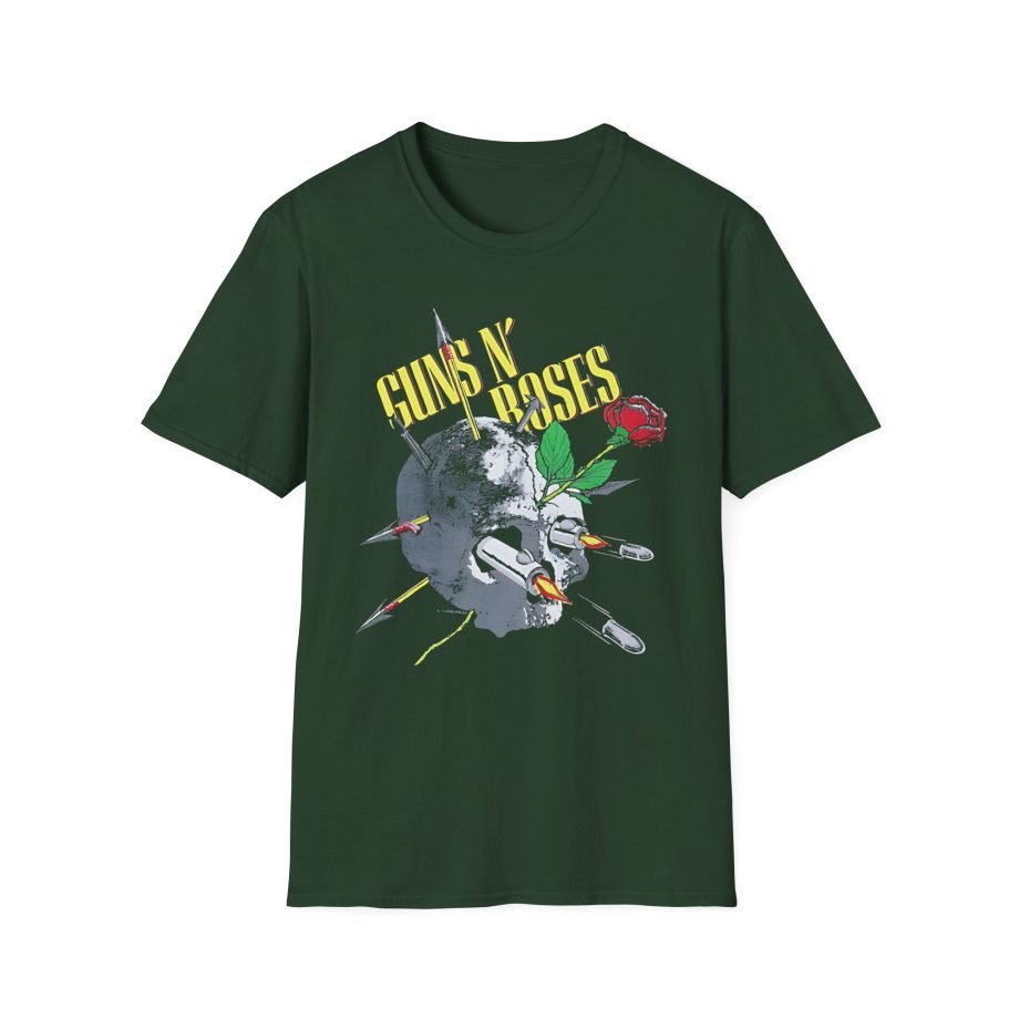 Guns N Roses 1988 Needle Skull Unisex Softstyle T-Shirt