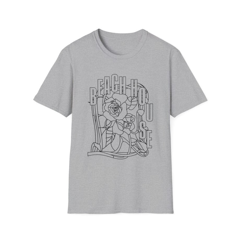 Beach House Rose Stained Glass Unisex Softstyle T-Shirt