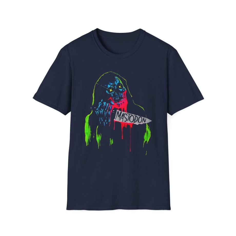 Mastodon Artist Series Cjk Neon Knife Skull Reaper Unisex Softstyle T-Shirt