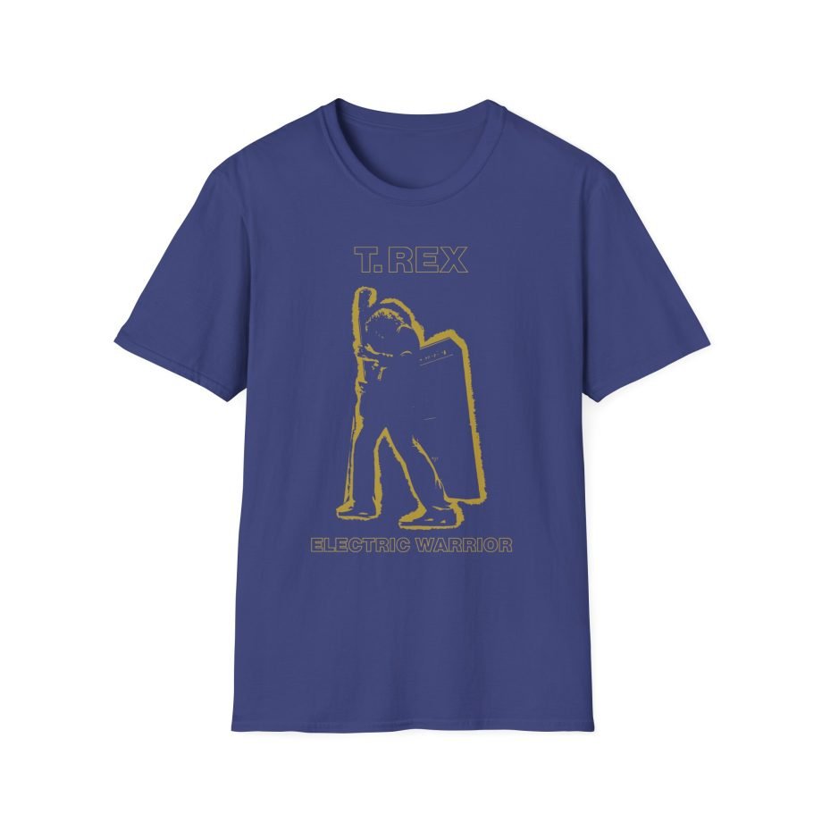 T Rex Electric Warrior Unisex Softstyle T-Shirt