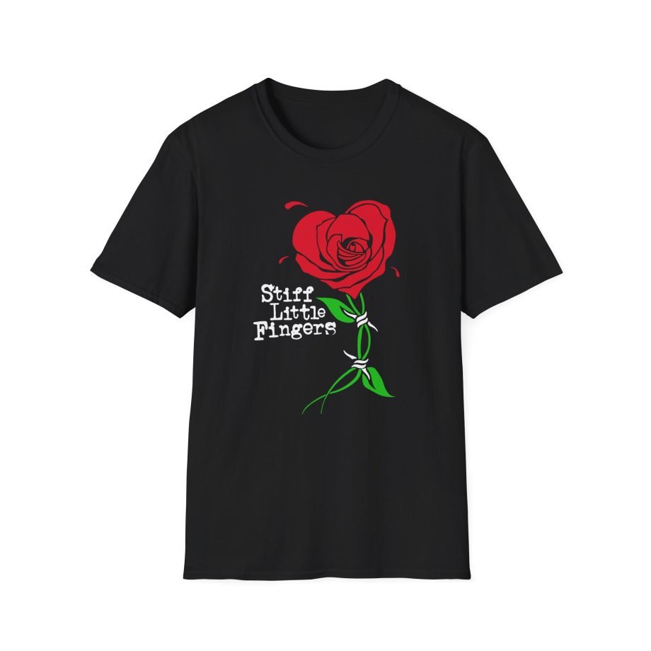 Stiff Little Fingers Barbed Rose Unisex Softstyle T-Shirt
