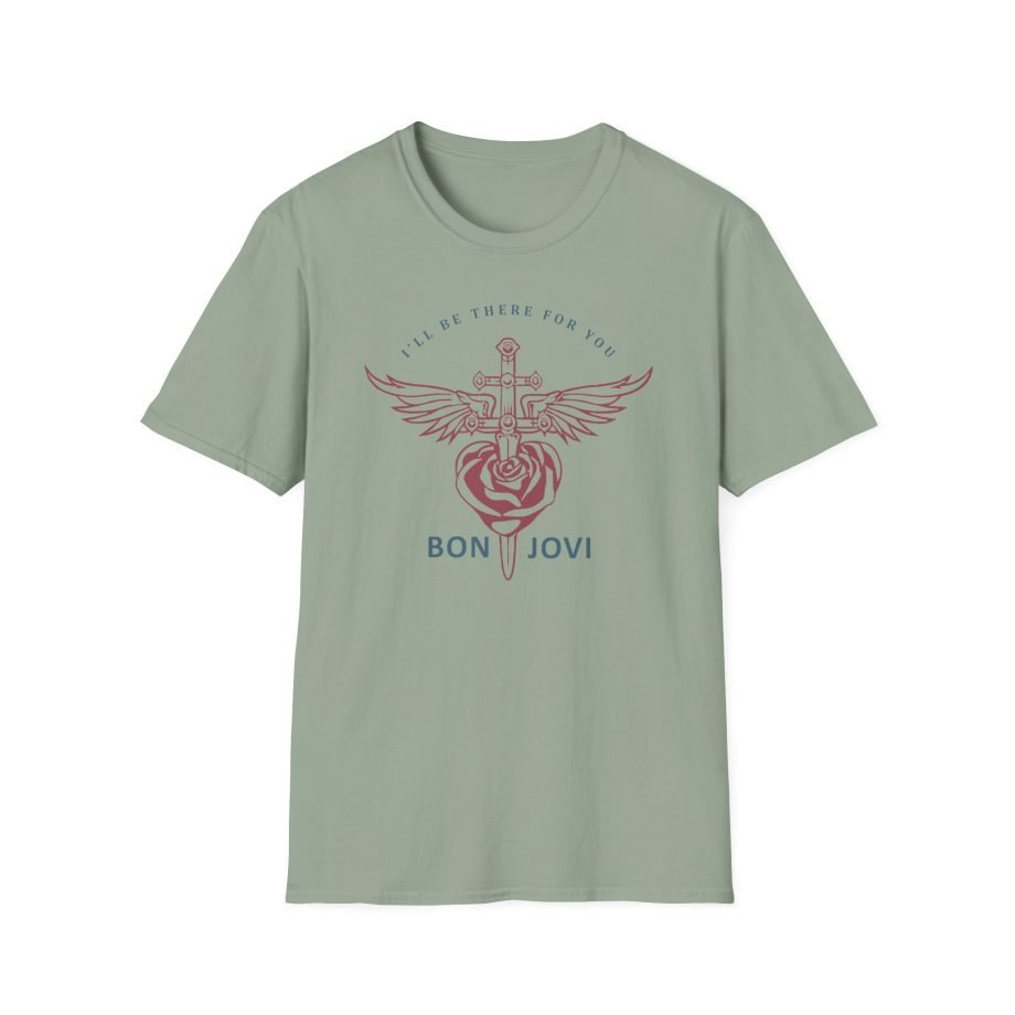 Bon Jovi Glass Heart & Dagger Unisex Softstyle T-Shirt