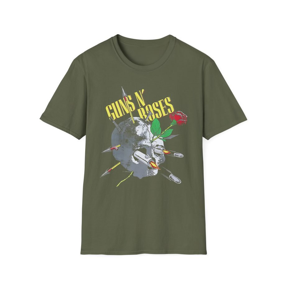 Guns N Roses 1988 Needle Skull Unisex Softstyle T-Shirt