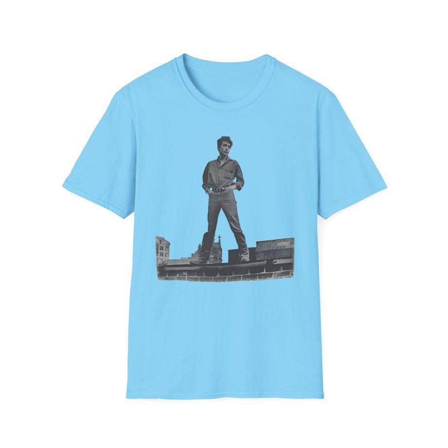 Bob Dylan Rooftop Photo Unisex Softstyle T-Shirt