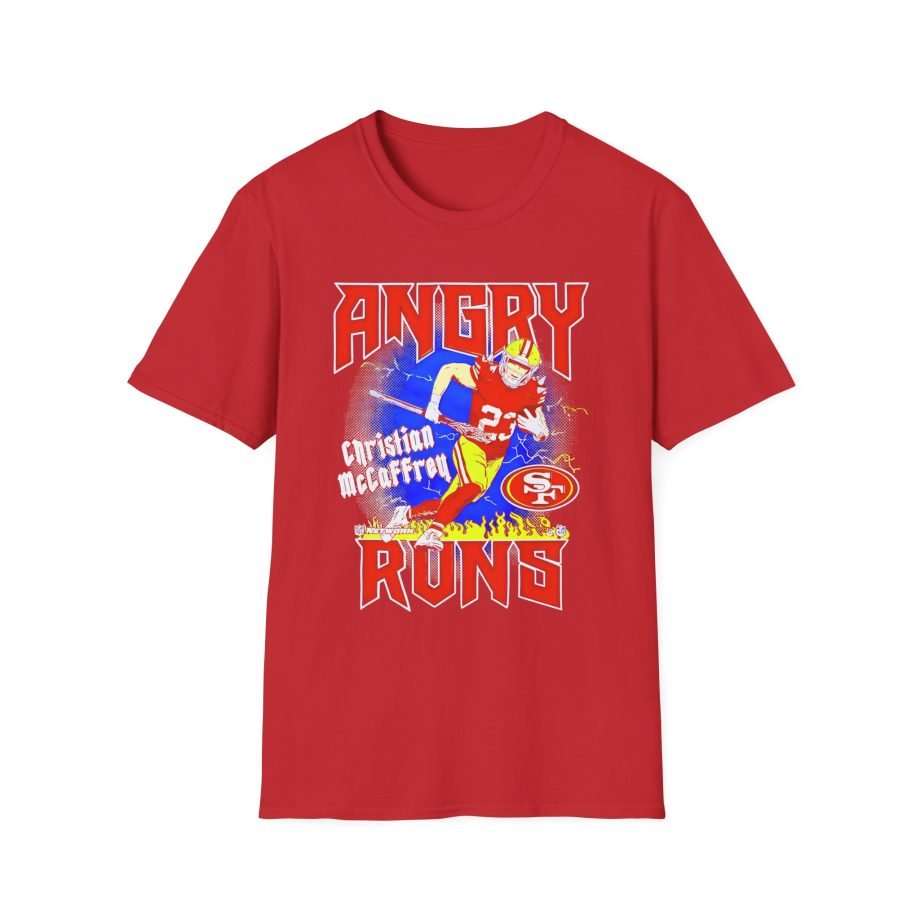 Christian Mccaffrey Angry Runs Unisex Softstyle T-Shirt