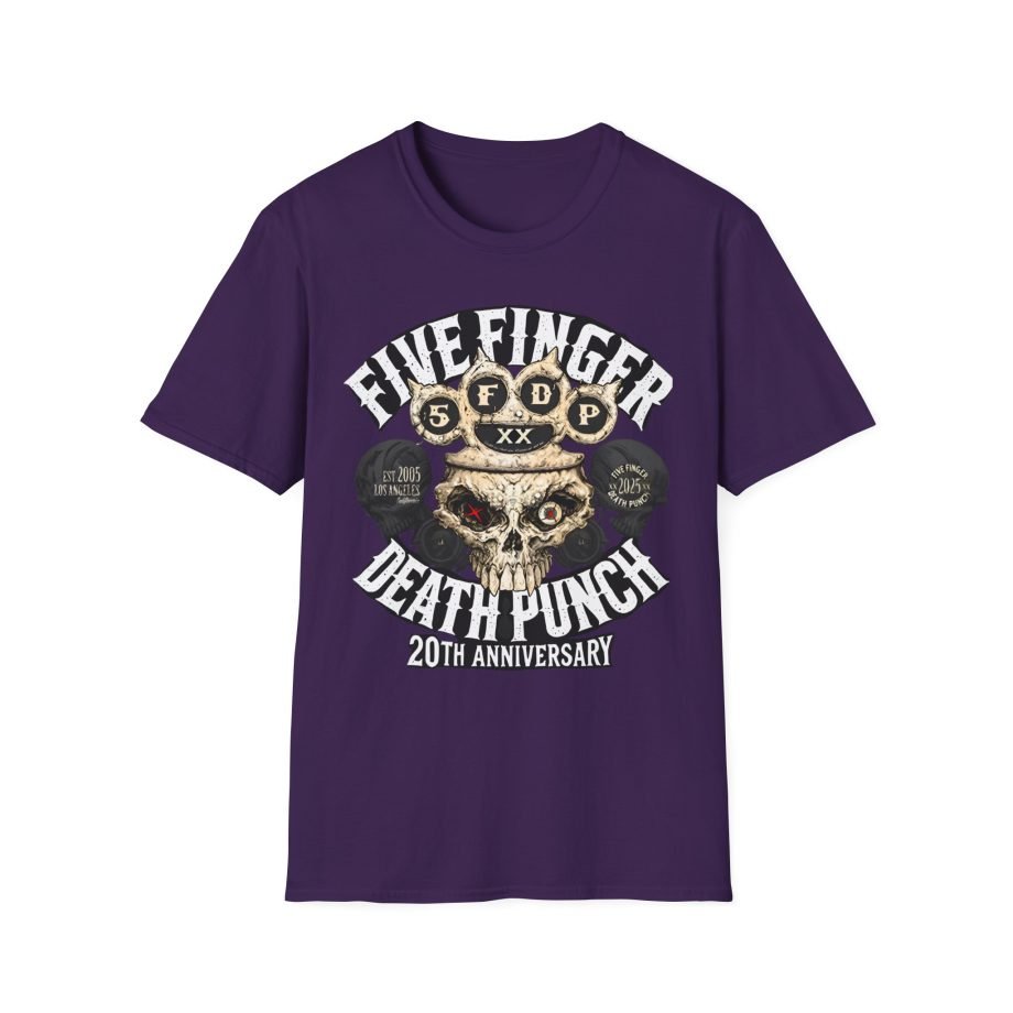 Five Finger Death Punch 20th Anniversary Knucklehead Unisex Softstyle T-Shirt