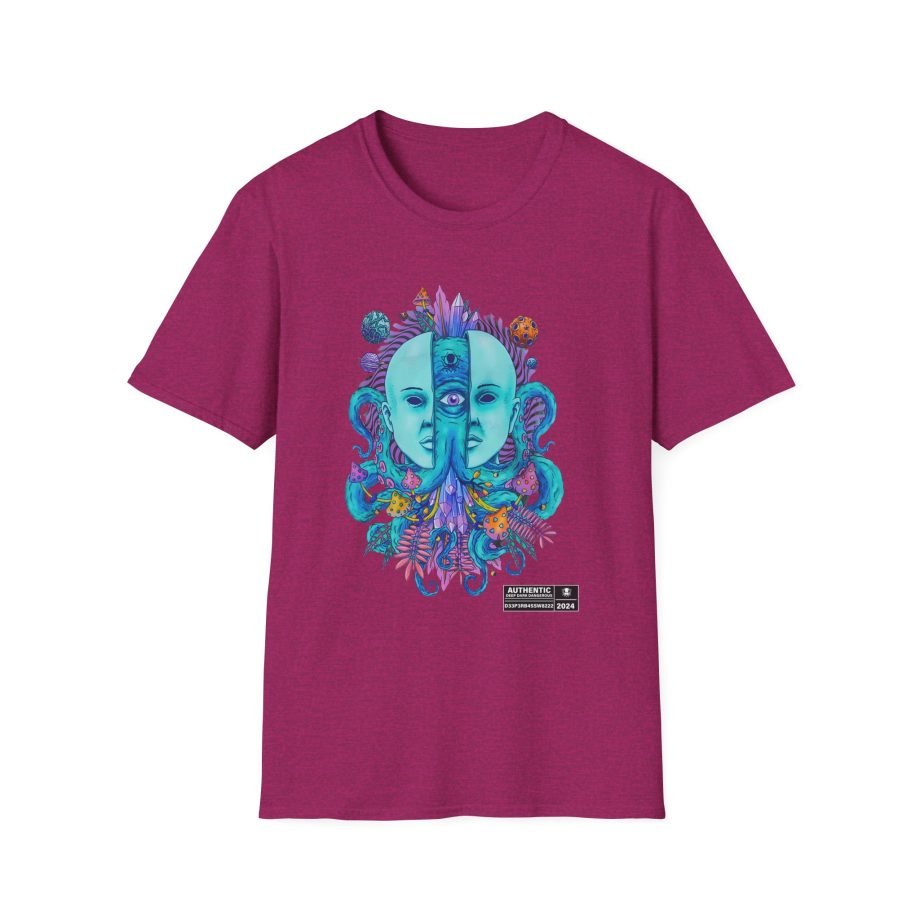 Deep Dark Dangerous Split Face Unisex Softstyle T-Shirt