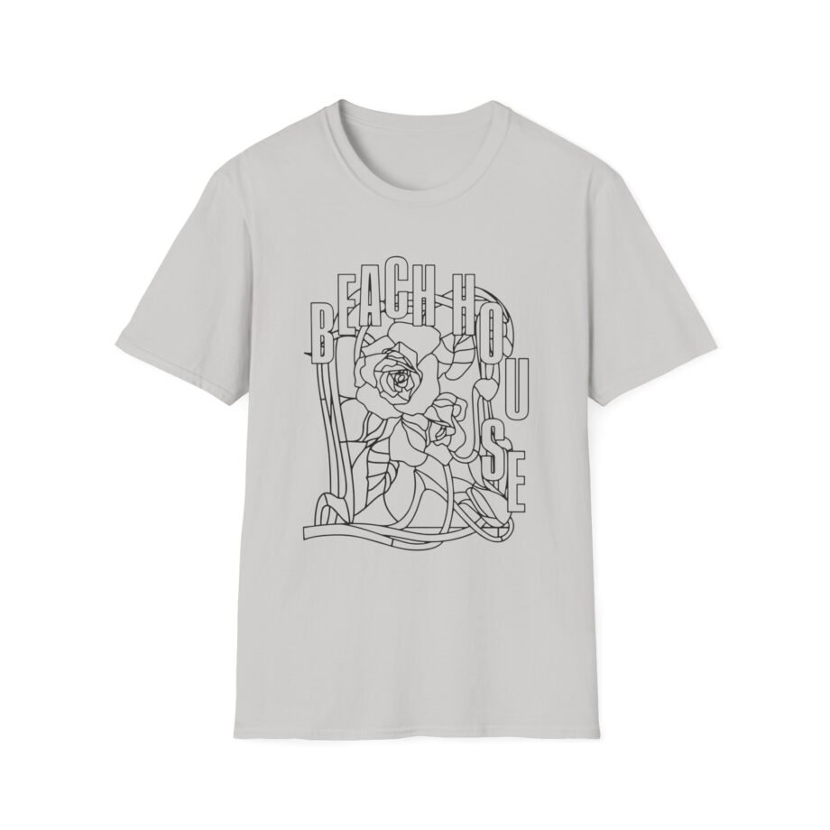 Beach House Rose Stained Glass Unisex Softstyle T-Shirt