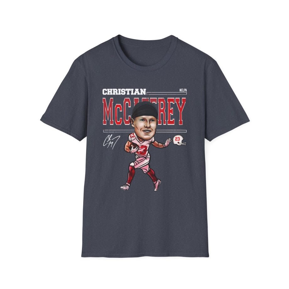 Christian Mccaffrey Cartoon Unisex Softstyle T-Shirt