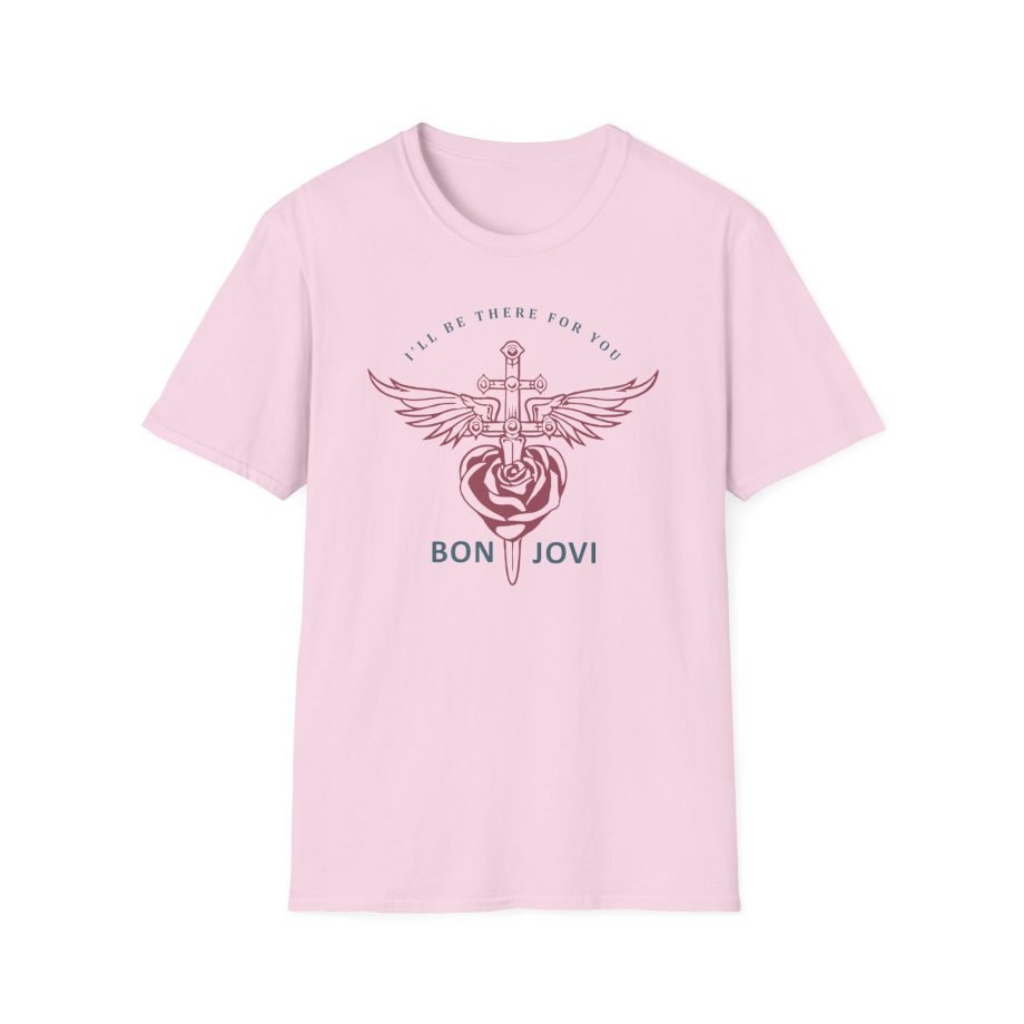 Bon Jovi Glass Heart & Dagger Unisex Softstyle T-Shirt