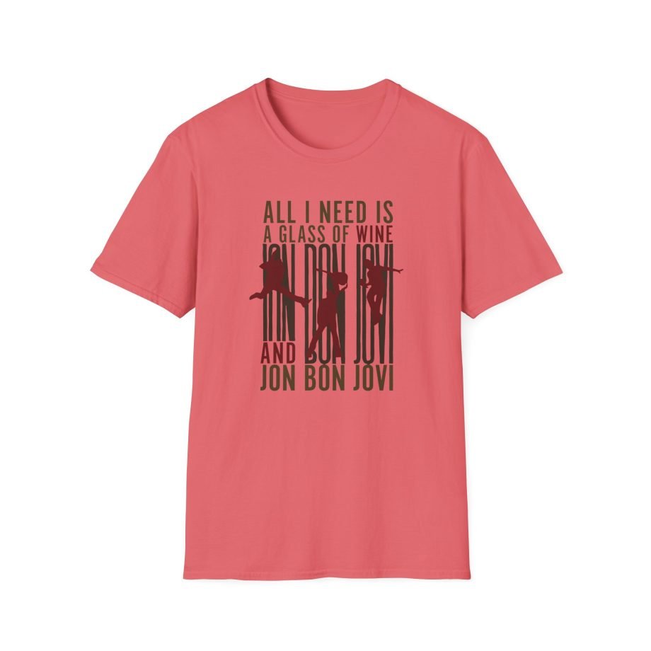 Bon Jovi Wine Silhouette Unisex Softstyle T-Shirt
