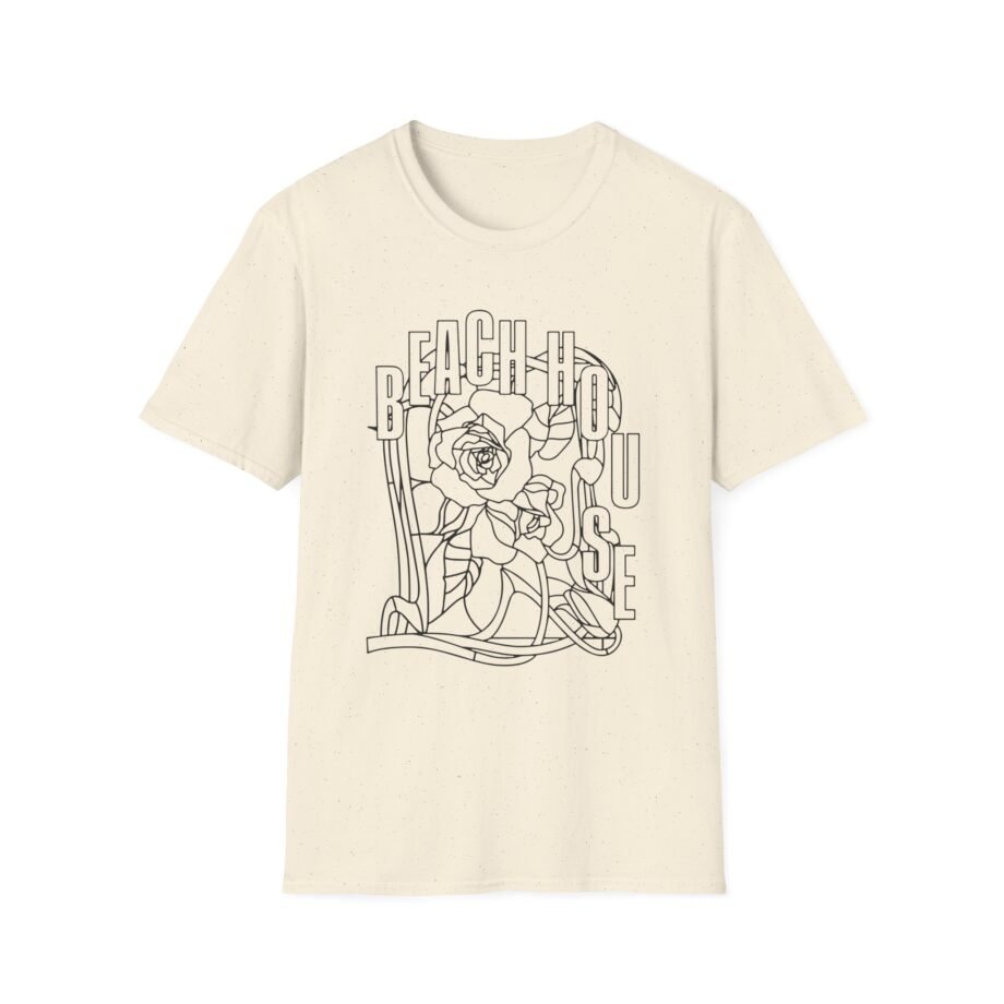 Beach House Rose Stained Glass Unisex Softstyle T-Shirt