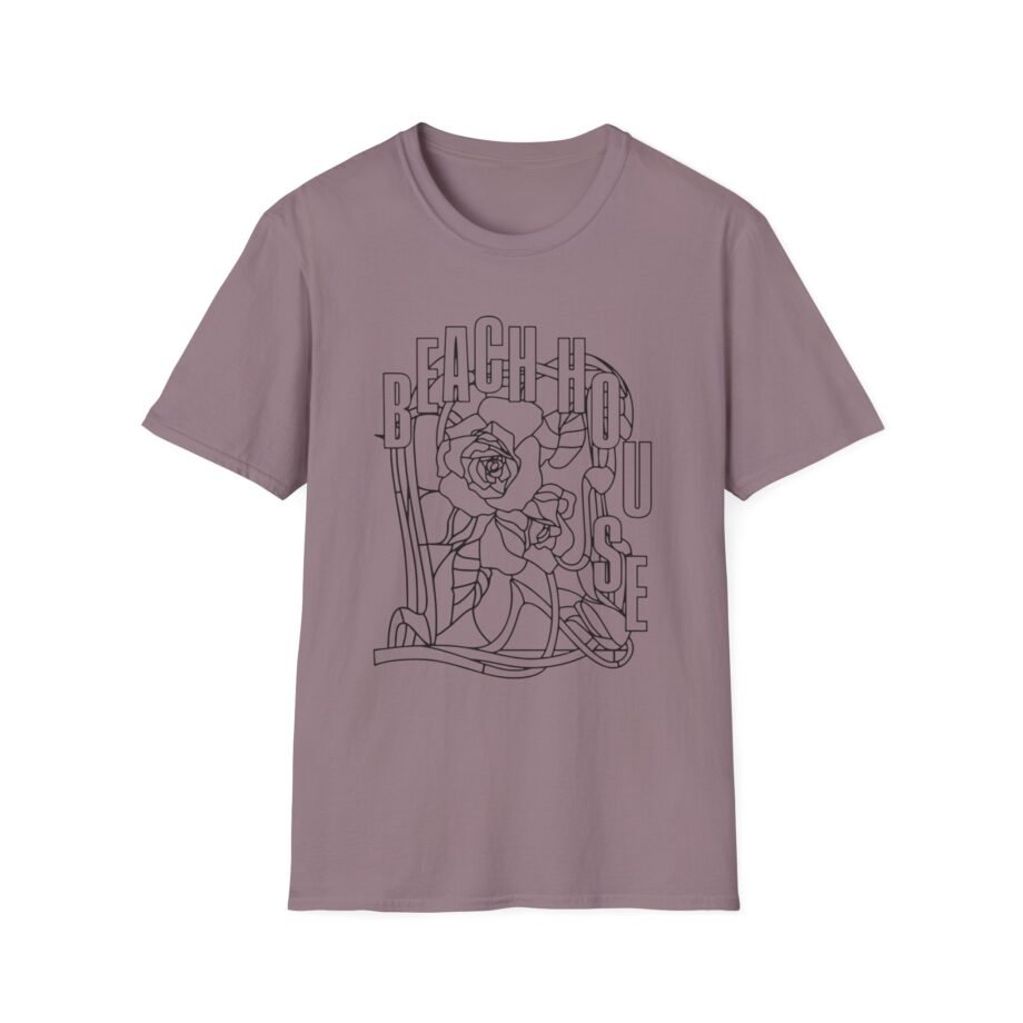 Beach House Rose Stained Glass Unisex Softstyle T-Shirt