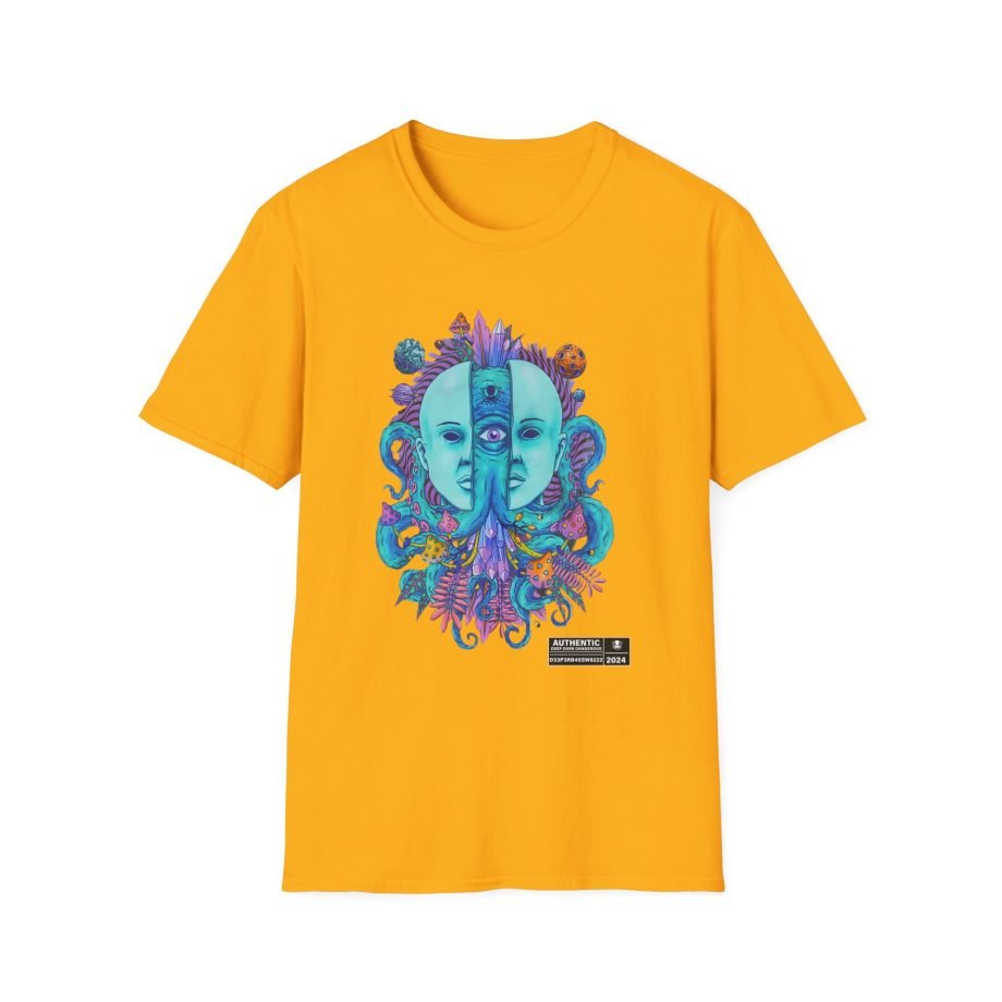 Deep Dark Dangerous Split Face Unisex Softstyle T-Shirt