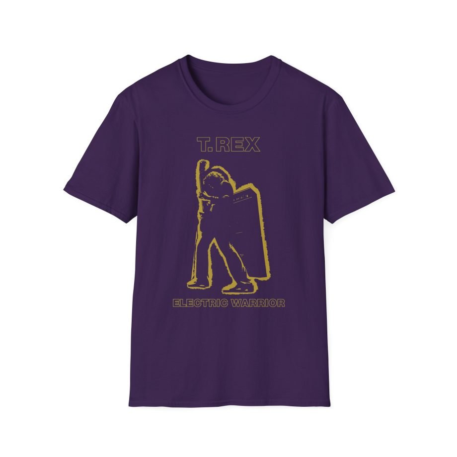 T Rex Electric Warrior Unisex Softstyle T-Shirt