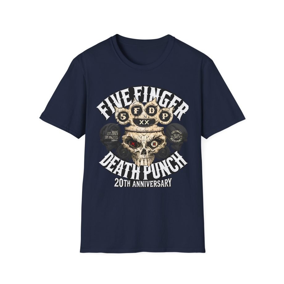 Five Finger Death Punch 20th Anniversary Knucklehead Unisex Softstyle T-Shirt