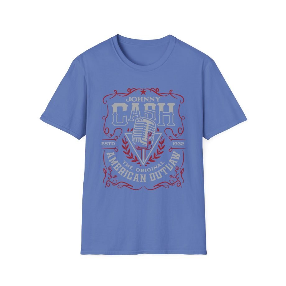 Johnny Cash American Outlaw Microphone unisex softstyle t-shirt
