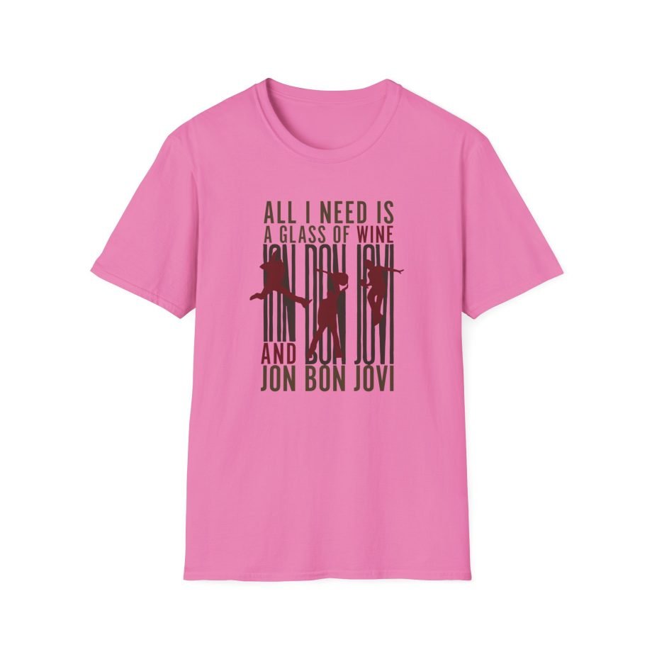 Bon Jovi Wine Silhouette Unisex Softstyle T-Shirt