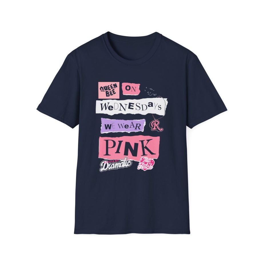 Amc Mean Girl On Wednesdays We Wear Pink Unisex Softstyle T-Shirt