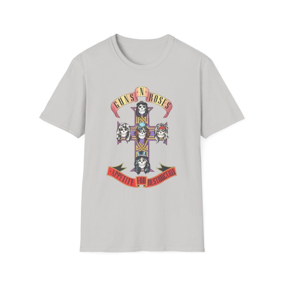 Guns N Roses Cross Grey Tour Unisex Softstyle T-Shirt