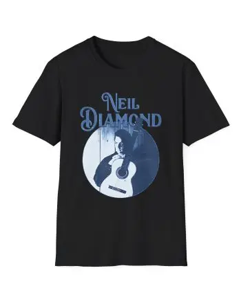 Neil Diamond Circle Guitar  Unisex Softstyle T-Shirt