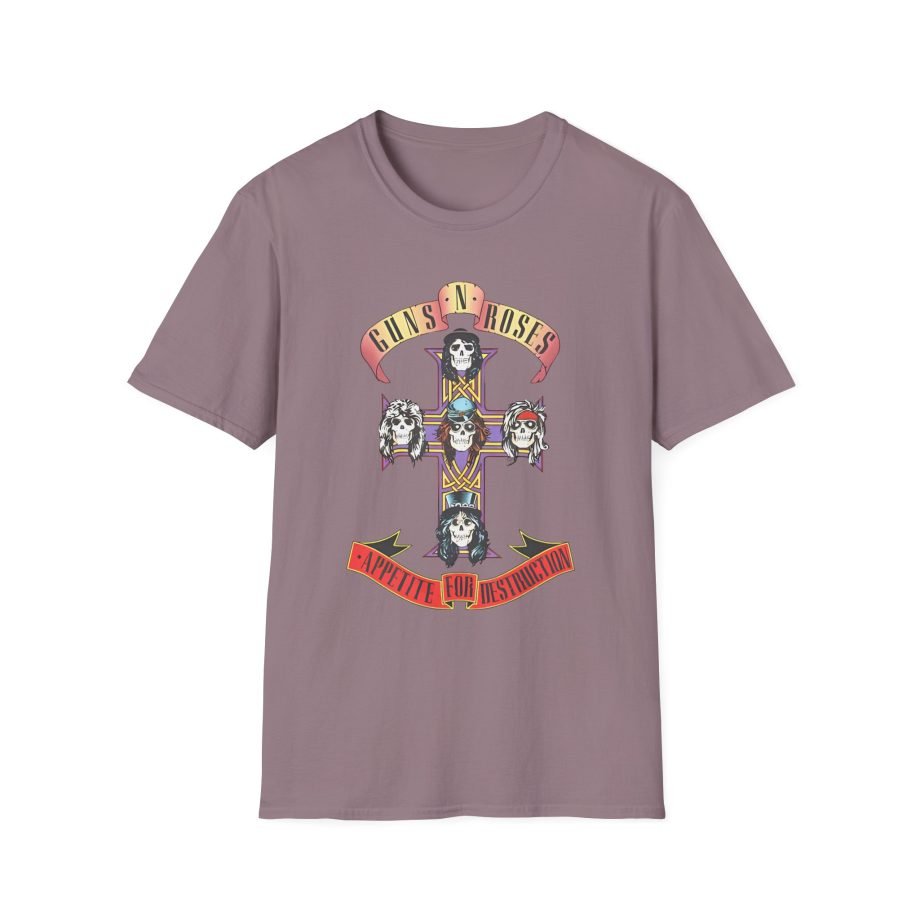 Guns N Roses Cross Grey Tour Unisex Softstyle T-Shirt