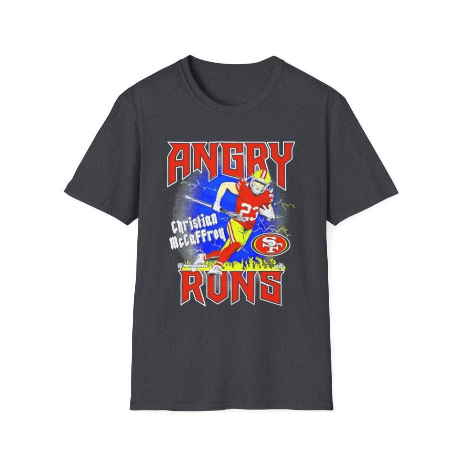 Christian Mccaffrey Angry Runs Unisex Softstyle T-Shirt