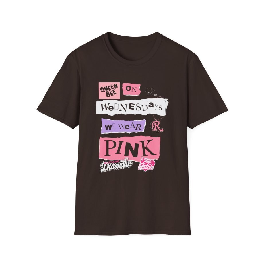 Amc Mean Girl On Wednesdays We Wear Pink Unisex Softstyle T-Shirt