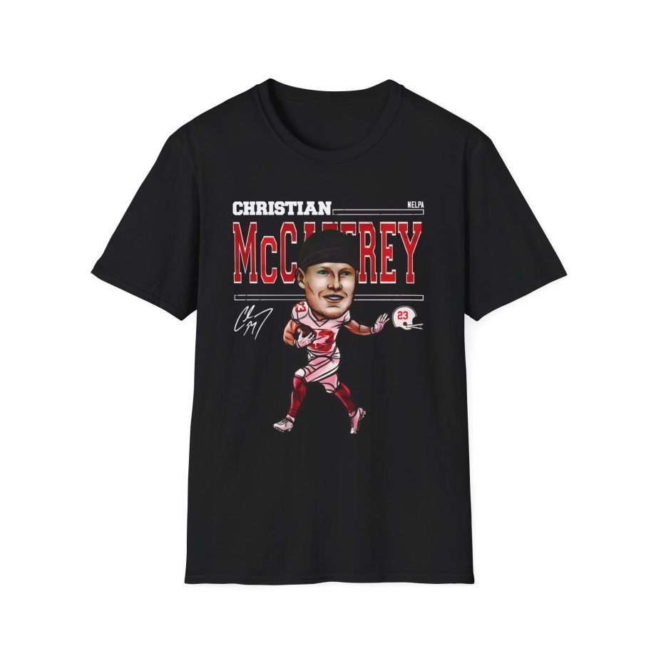 Christian Mccaffrey Cartoon Unisex Softstyle T-Shirt
