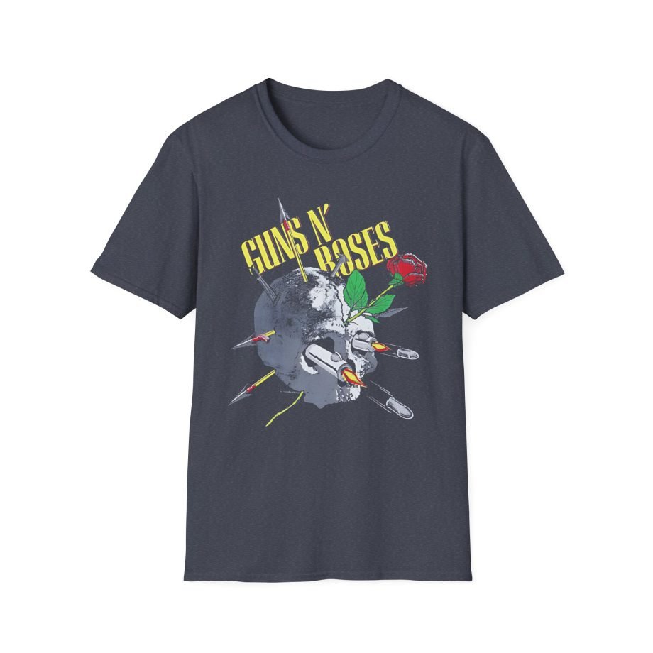 Guns N Roses 1988 Needle Skull Unisex Softstyle T-Shirt
